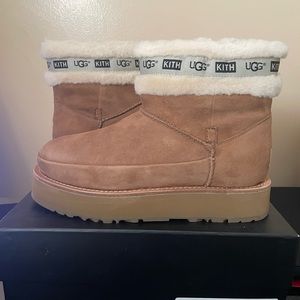 Kith x UGG Chestnut Sherpa Mid Boot Size 6 Women NEW